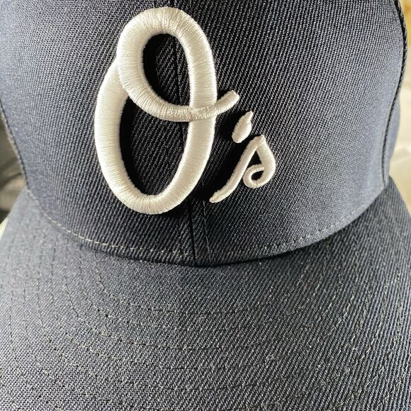 SneakerTown New Era Baltimore Orioles Fitted Hat 50th Anniversary Size 7 1/4 MLB - Picture 3 of 7